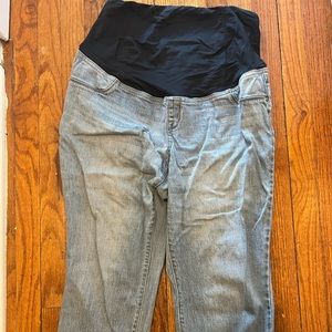 Over Belly Straight Cropped Maternity Jeans - Isabel Maternity